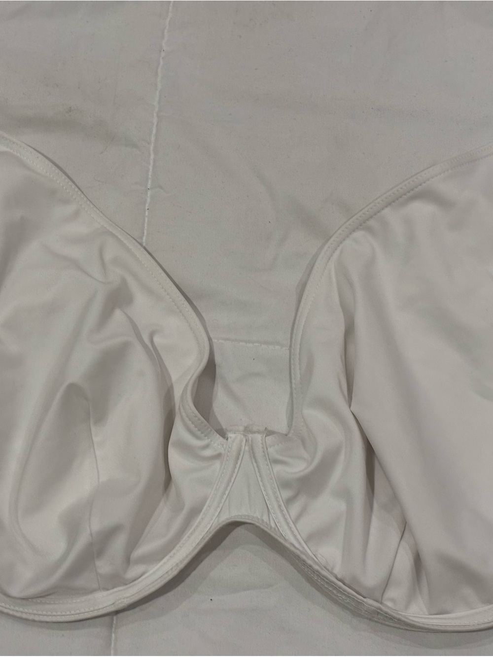 ASOS DESIGN Curve White Underwire Bikini Top in 44H